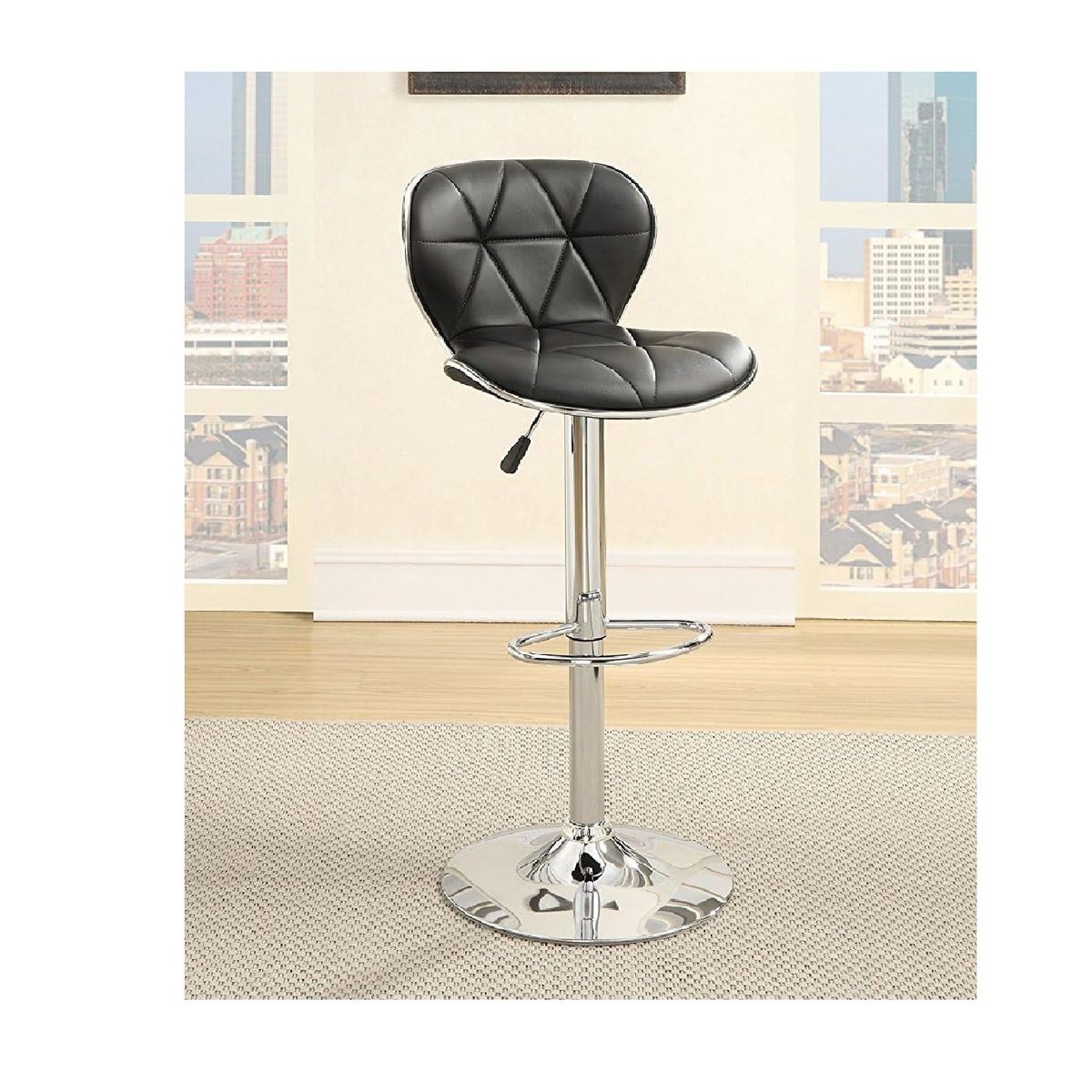 TU MESITA - Banco de Bar Argento Cromado color Negro TU MESITA