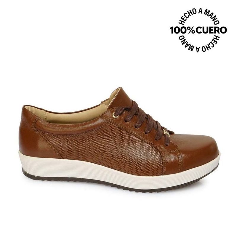 VIALE - Zapato Derby Casual WIL-2522 Marron Viale Cuero