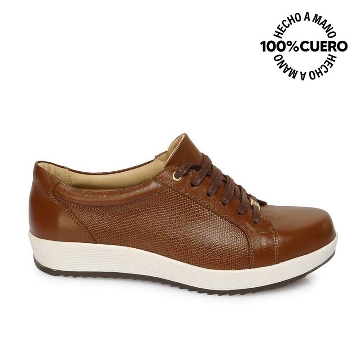 VIALE - Zapato Derby Casual WIL-2522 Marron Viale Cuero