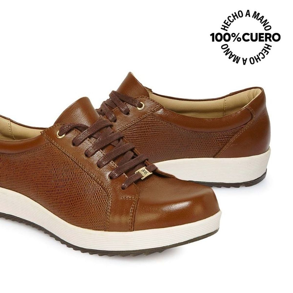 VIALE - Zapato Derby Casual WIL-2522 Marron Viale Cuero