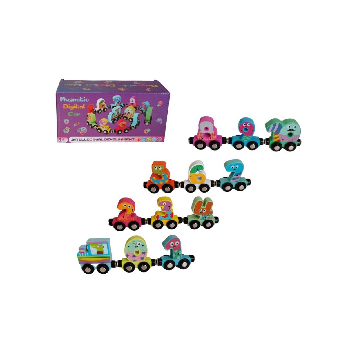 GENERICO - Pack Didáctico Tren Numérico y Cubos ABC