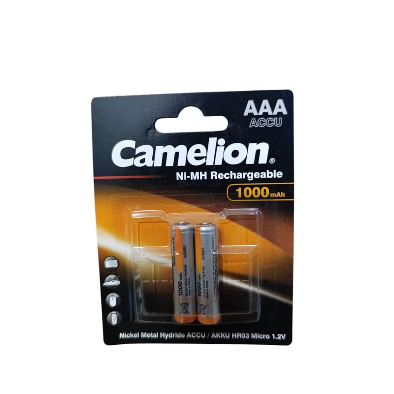 CAMELION - Pila AAA recargable marca Camelion x 2 unidades