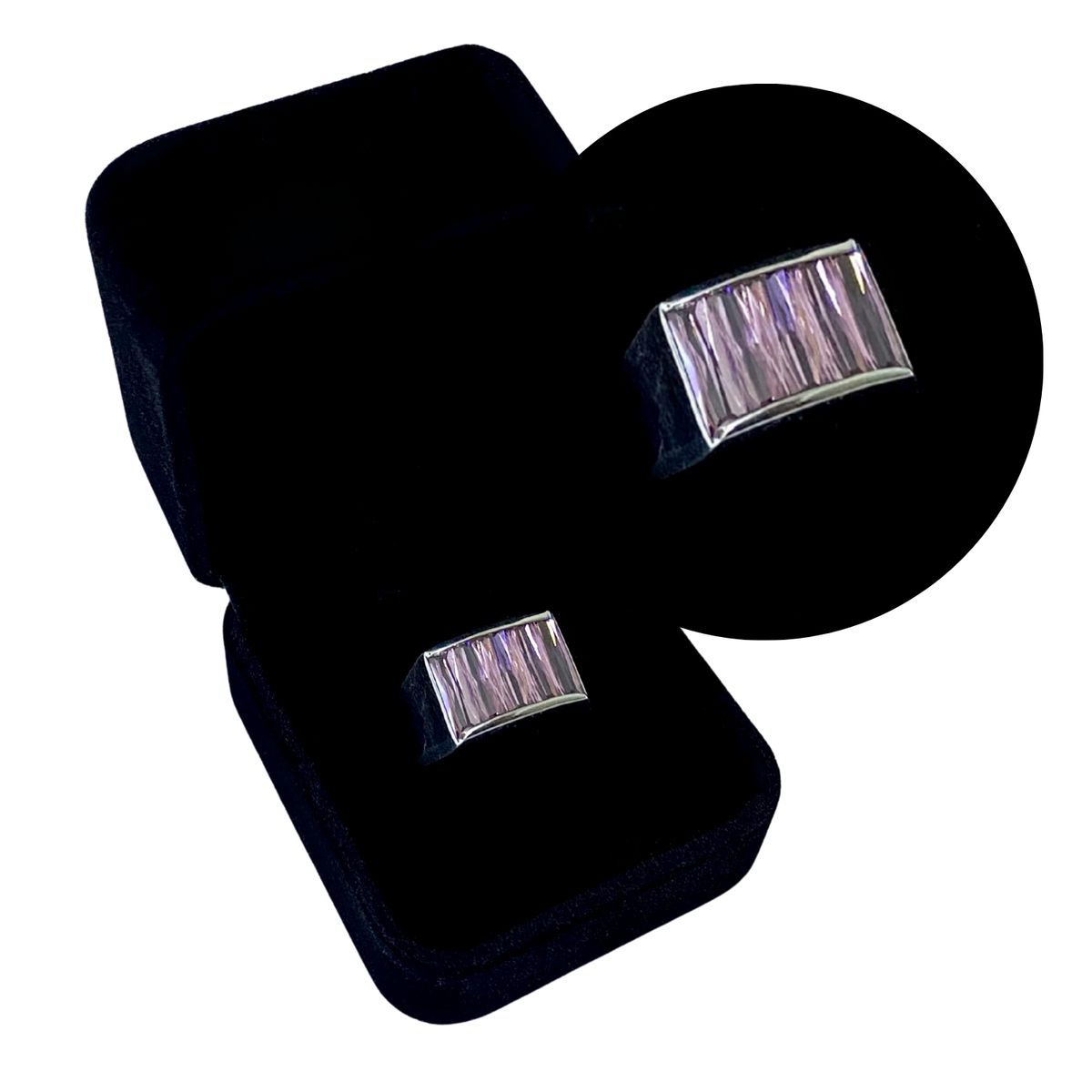 GENERICO - Anillo Mujer Circonitas Rosa Regalo Mamá Joya Plata 950