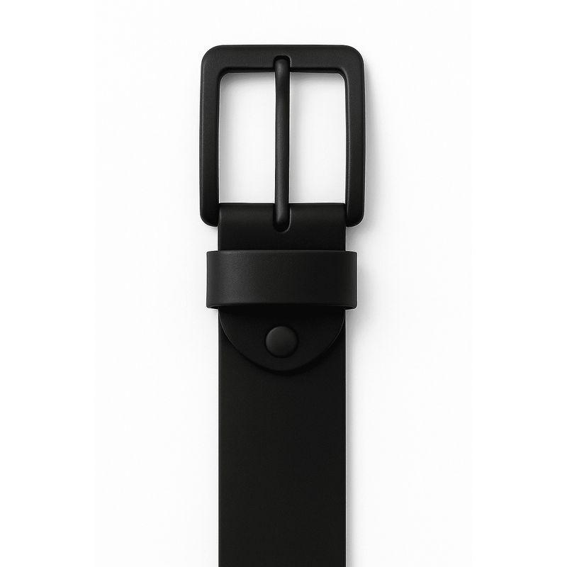 GENERICO - CORREA DE CUERO HEBILLA NEGRA