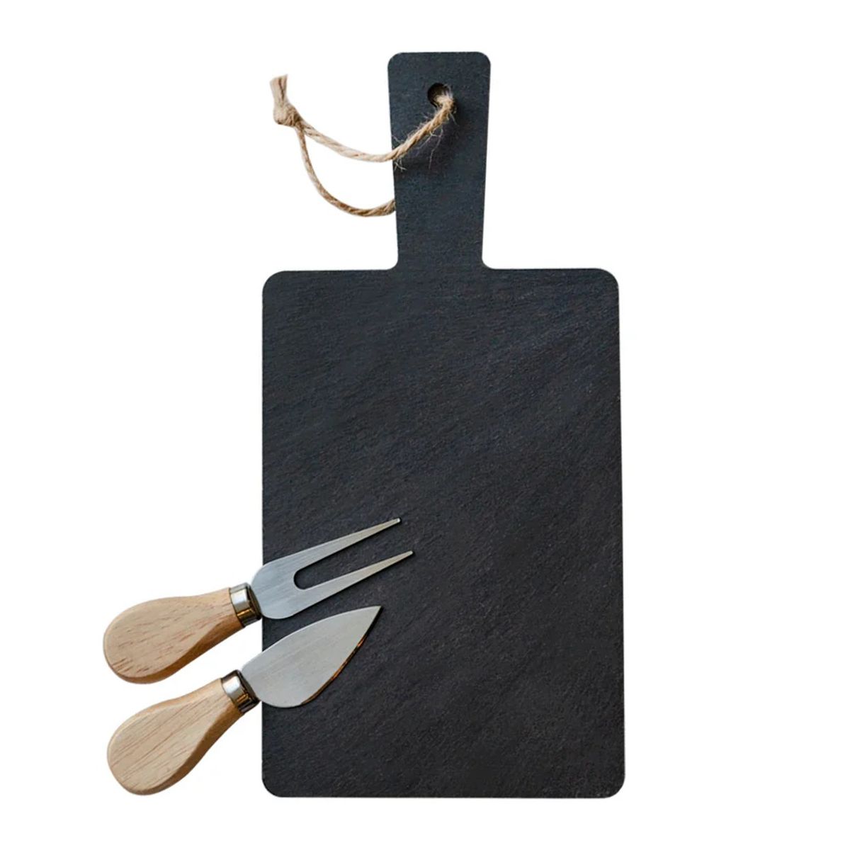 WAYU - TABLA PIEDRA PIZARRA WAYU PARA APERITIVO CON UTENSILIOS