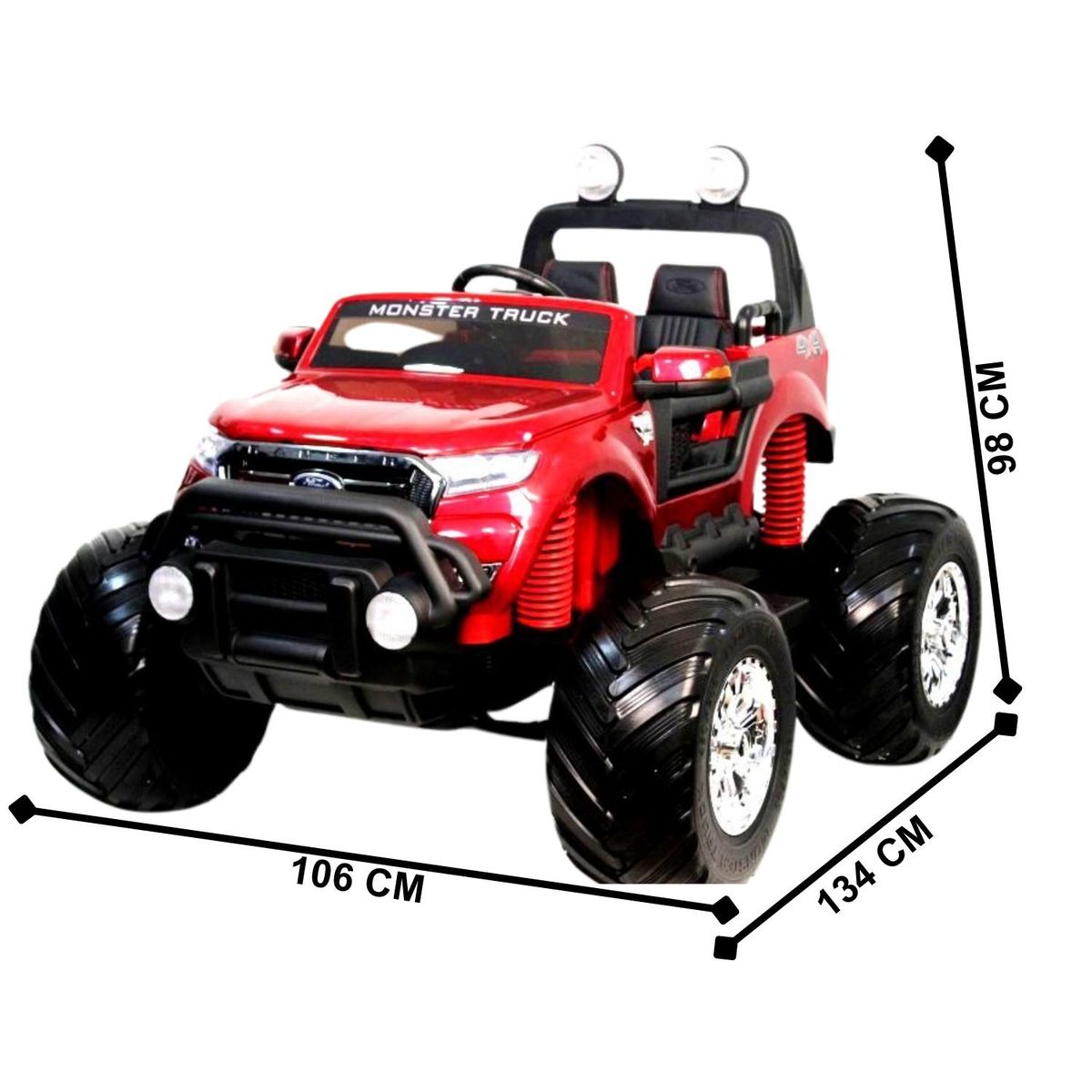 FORD - Auto A Batería Ford Ranger Monster Truck 4 Motores