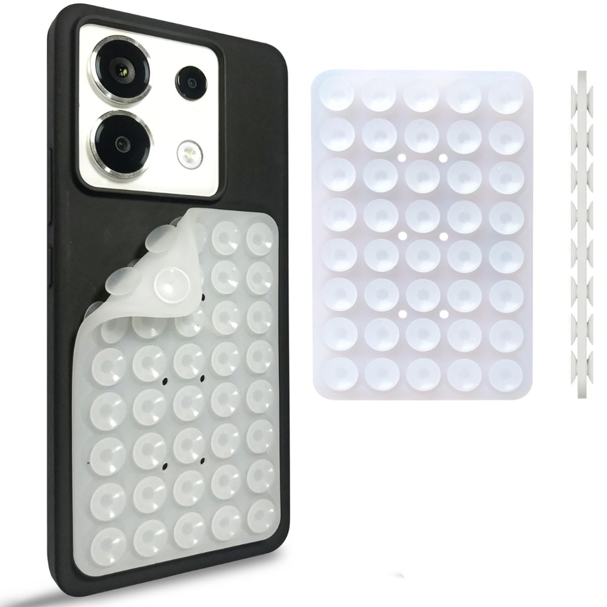 PRETTYPETS - Soporte Adhesivo Ventosa Para Celulares Sticky Grippy - Blanco