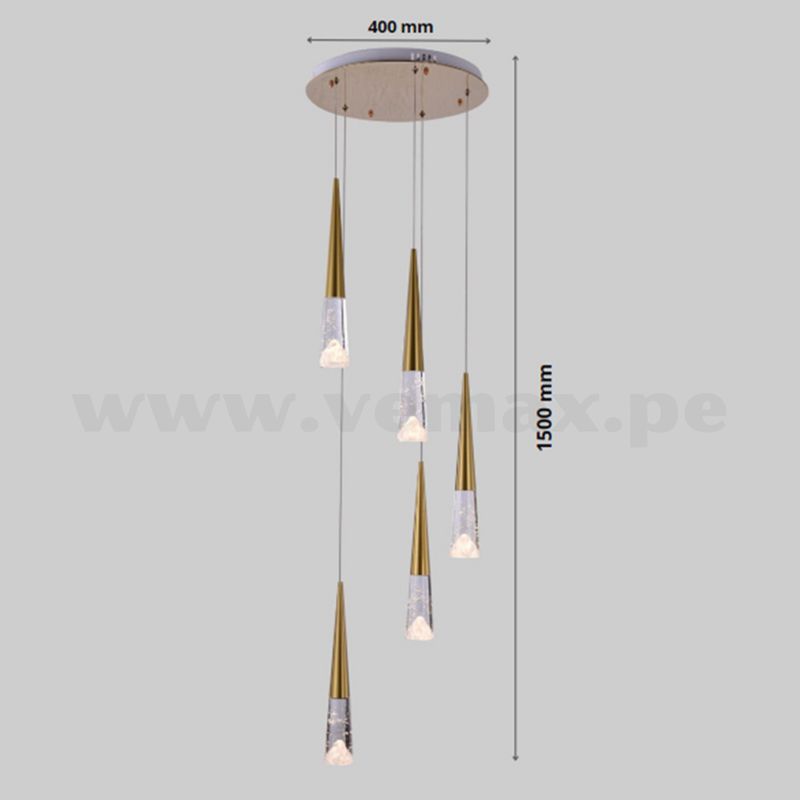 GENERICO - Lámpara Colgante Bronce