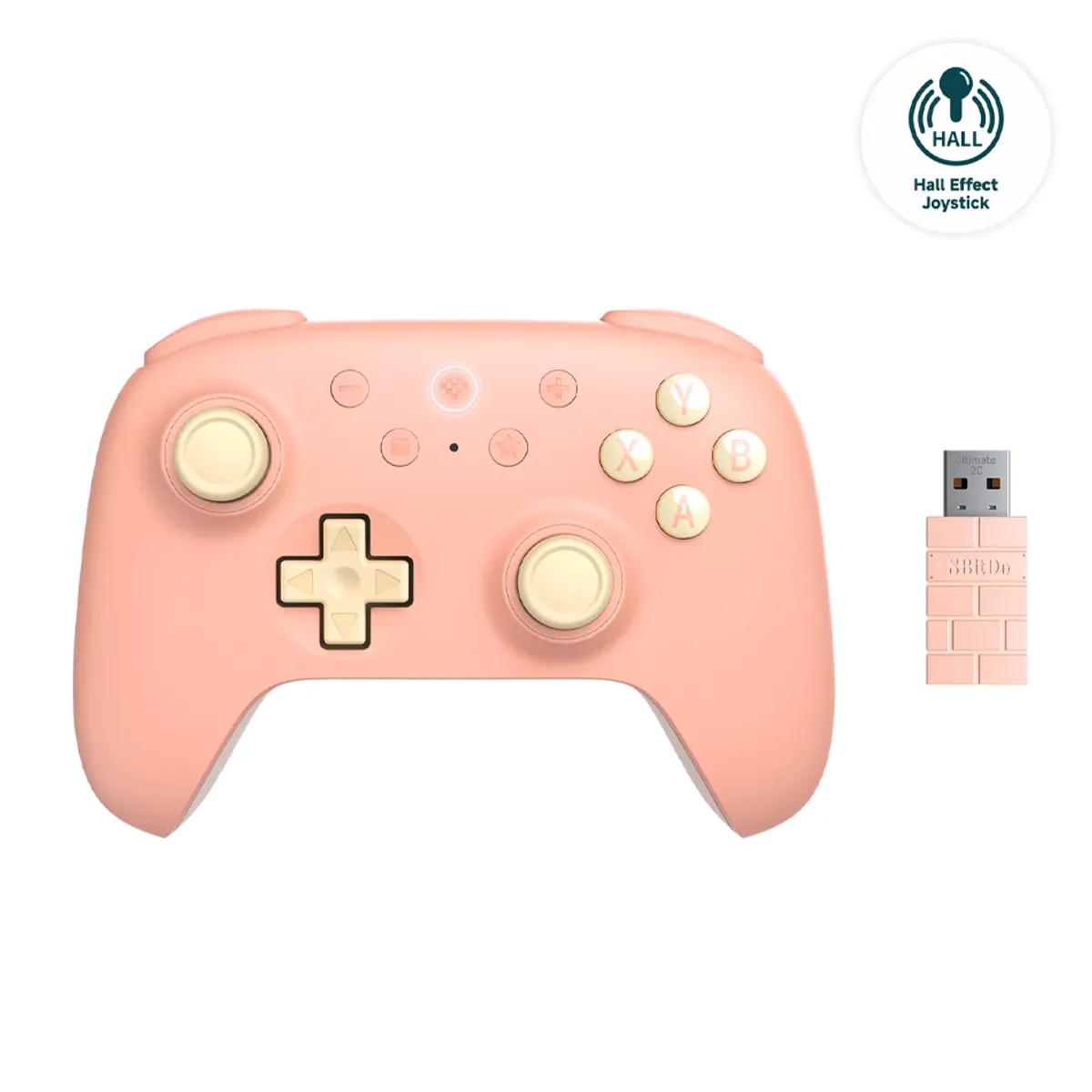 8BITDO - Mando Control inalambrico Ultimate 2C 8bitDo para PC 24G Rosa