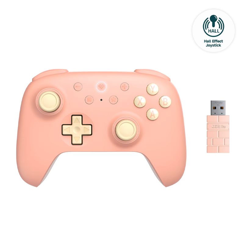 8BITDO - Mando Control inalambrico Ultimate 2C 8bitDo para PC 24G Rosa