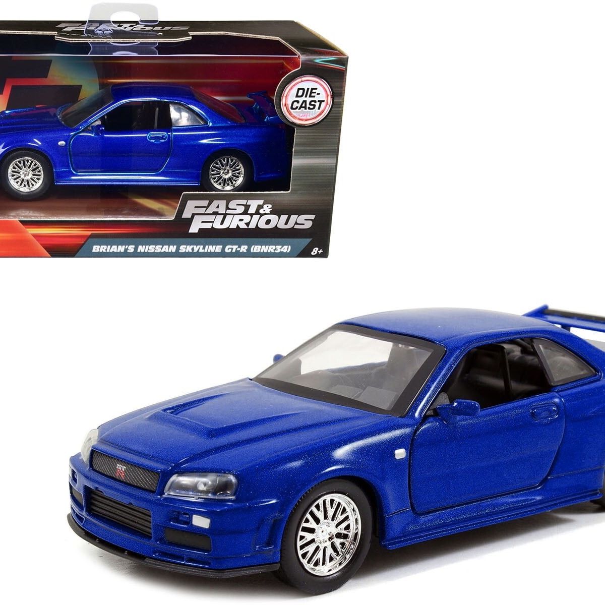 JADA TOYS - Auto a escala - Rapidos y Furiosos - Jada Toys - 1.32 - Nissan Skyline R34 - FAST & FURIOUS