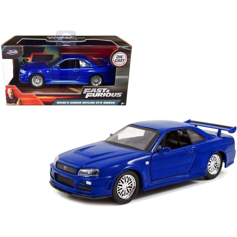 JADA TOYS - Auto a escala - Rapidos y Furiosos - Jada Toys - 1.32 - Nissan Skyline R34 - FAST & FURIOUS