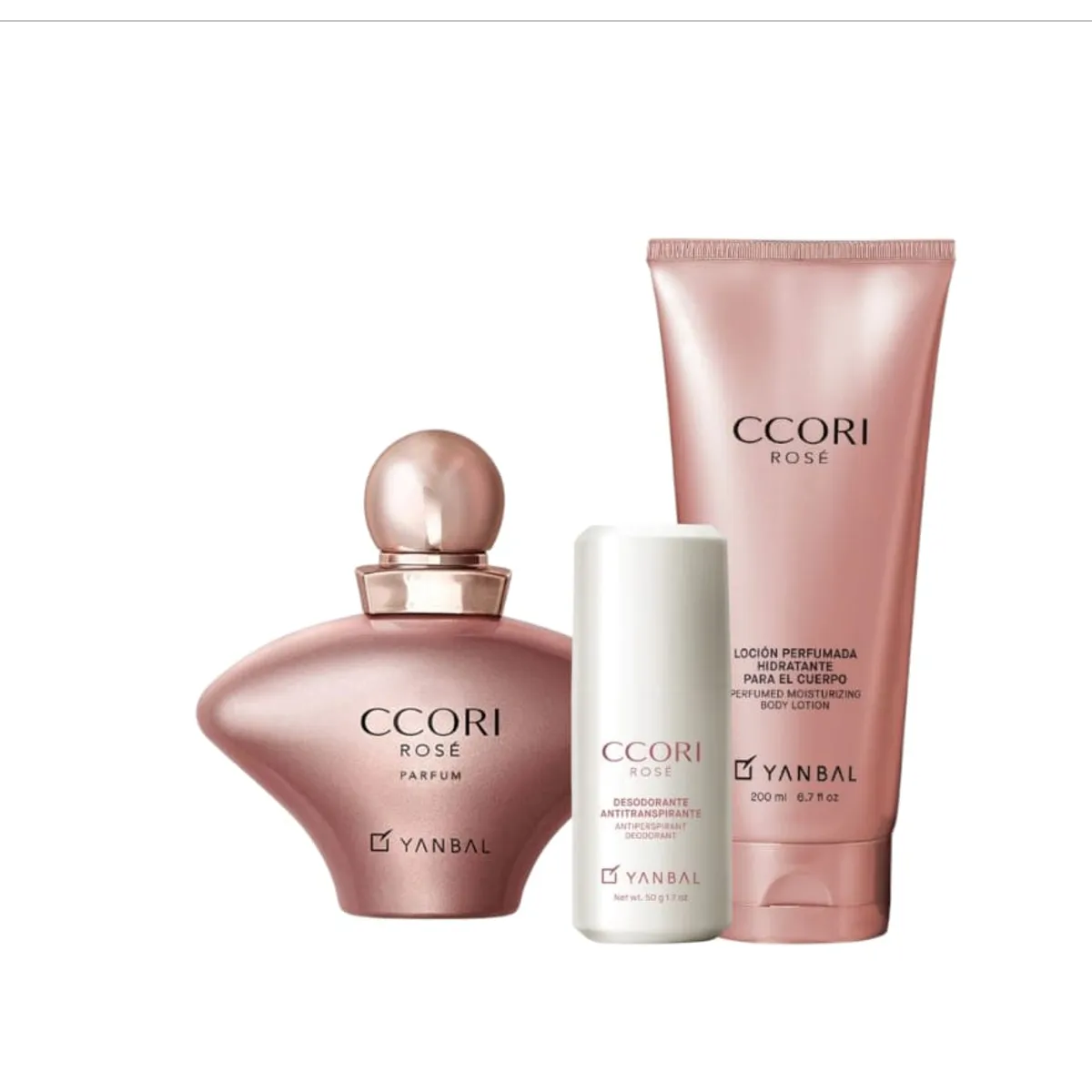 YANBAL - Set Ccori Rose Perfume + desodorante + Loción