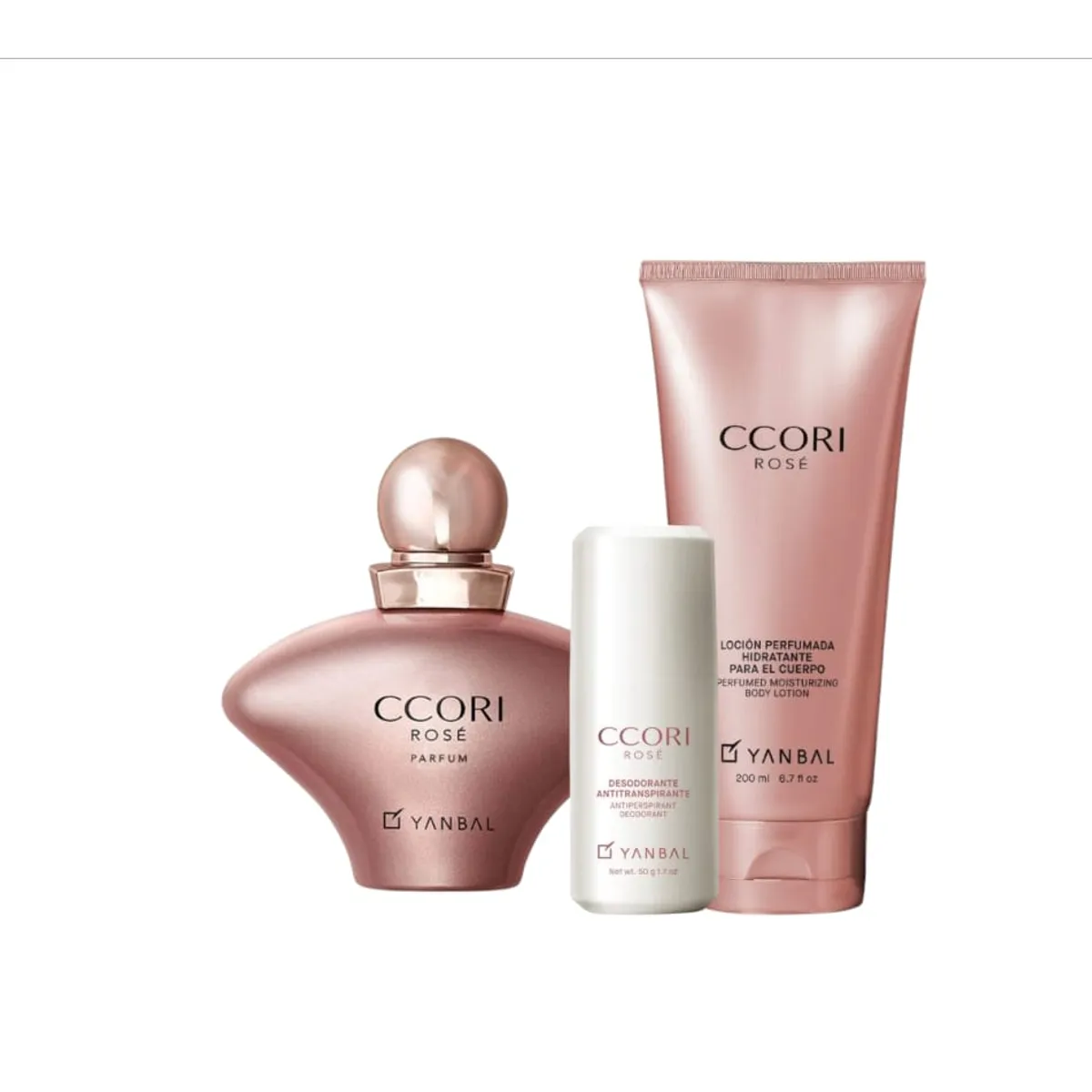 YANBAL - Set Ccori Rose Perfume + desodorante + Loción