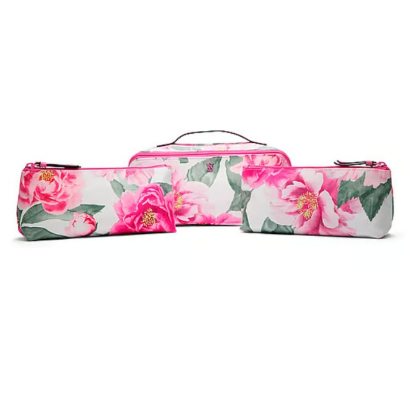 VICTORIA'S SECRET - COSMETIQUERA DE 3 PZAS VICTORIA SECRET BOMBSHELL FLORAL