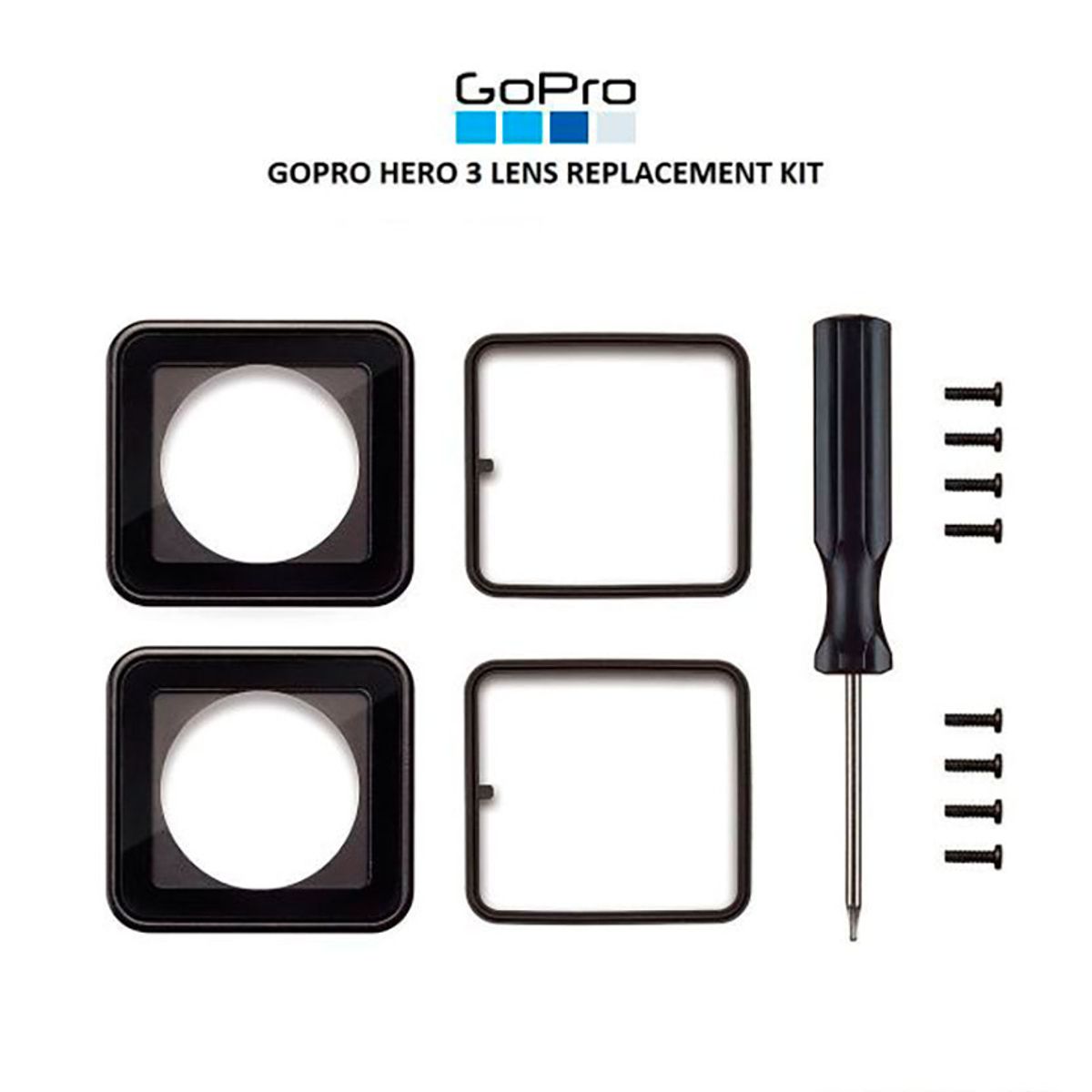 GOPRO - GoPro - Replacement Kit - Lente De Repuesto para Carcasa de Buceo 3 y 4