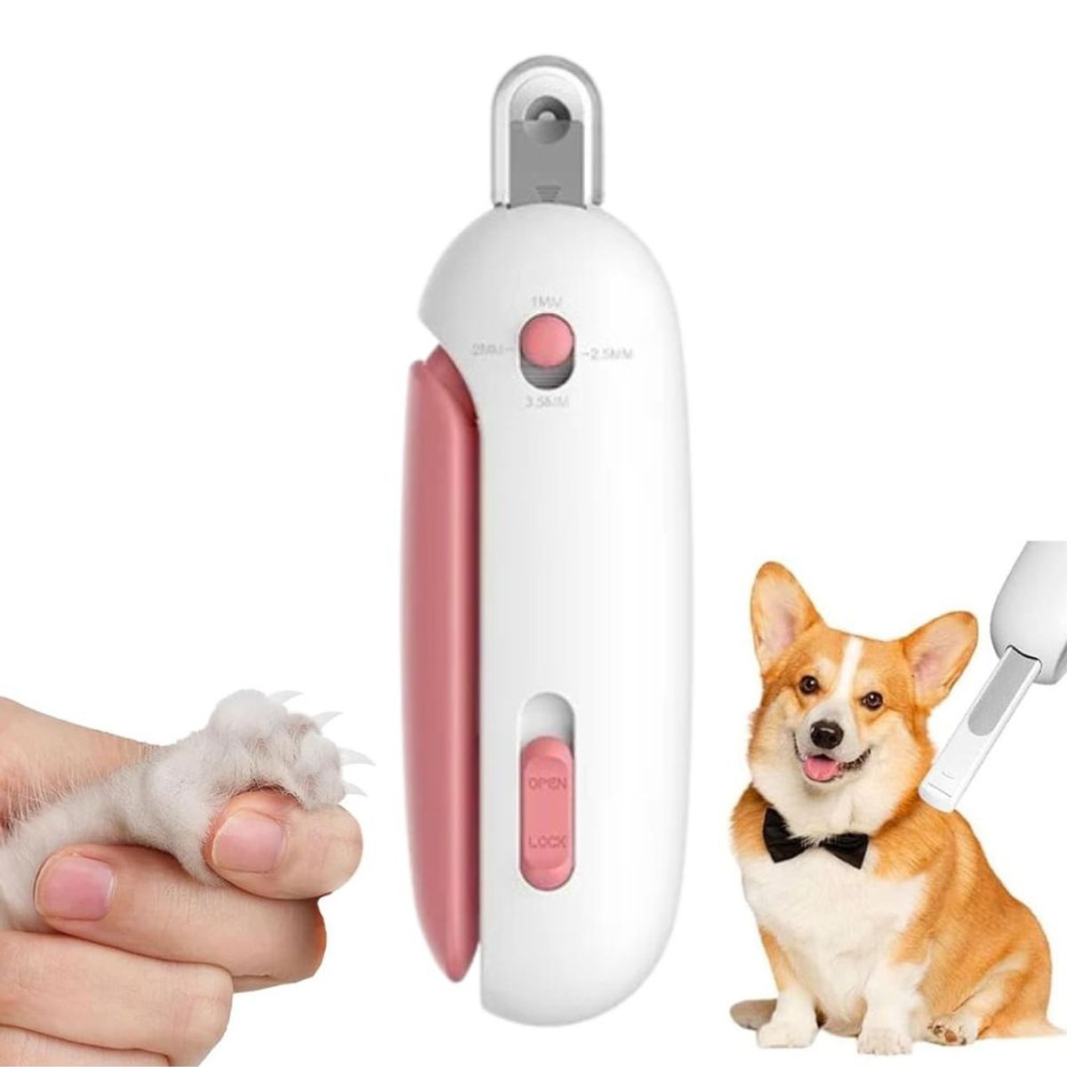 GENERICO - Cortauñas Ajustable con Lima para Gatos y Perros Cachorros