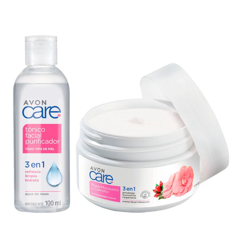 AVON - KIT x2 Avon Care Crema Rosa Mosqueta y Micelar