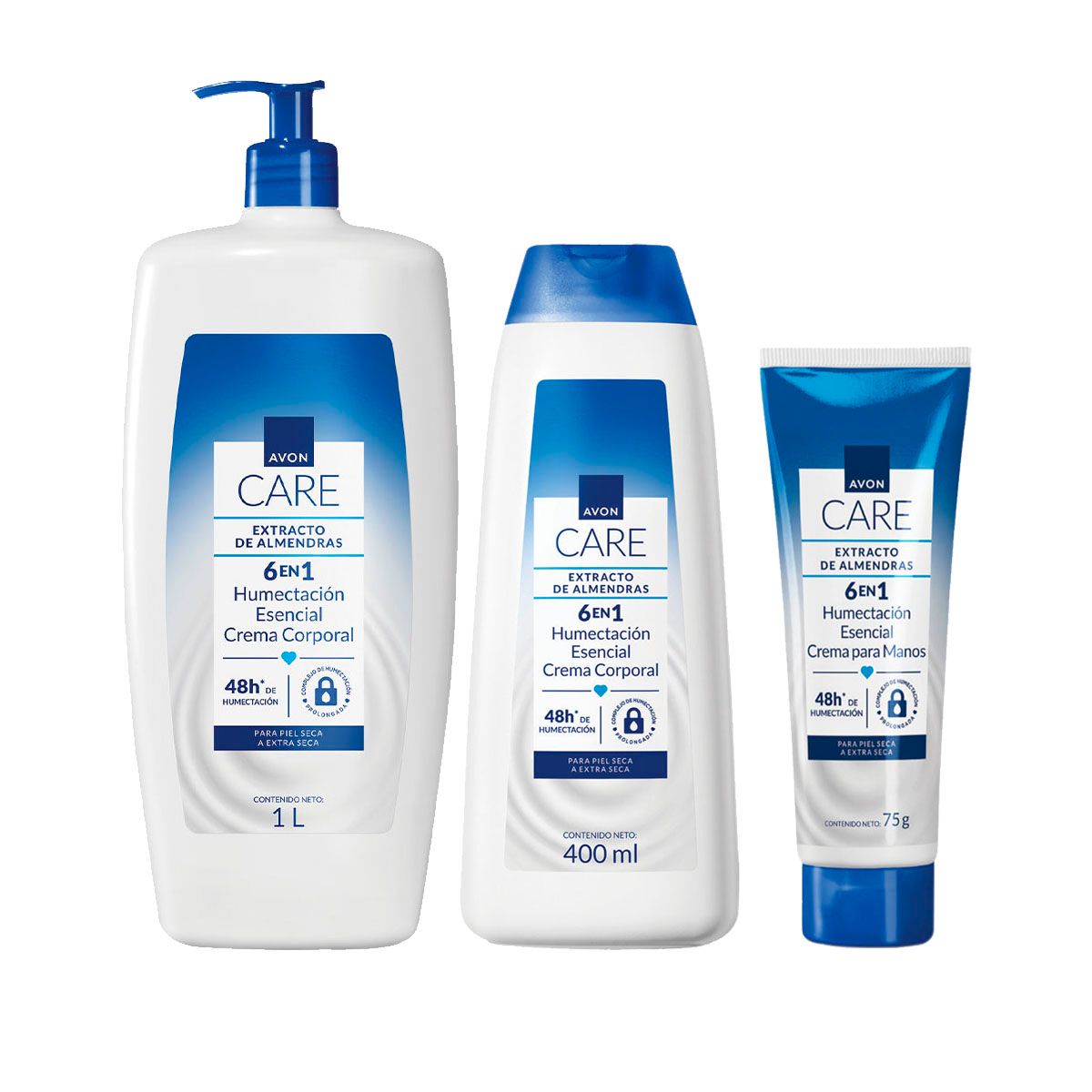 AVON - Avon Care 6 En 1 Extracto De Almendras Crema Cuerpo Manos x3