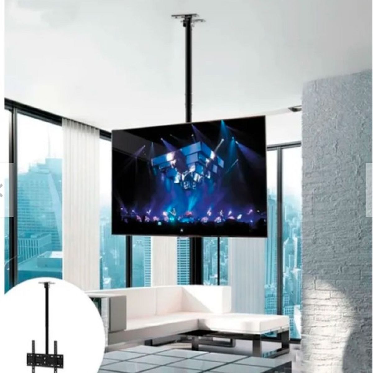 SEISA - Rack Soporte Techo para TV En Techo Led LCD OLED 4K 26″ a 60″