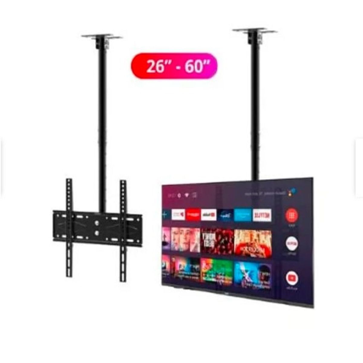 SEISA - Rack Soporte Techo para TV En Techo Led LCD OLED 4K 26″ a 60″