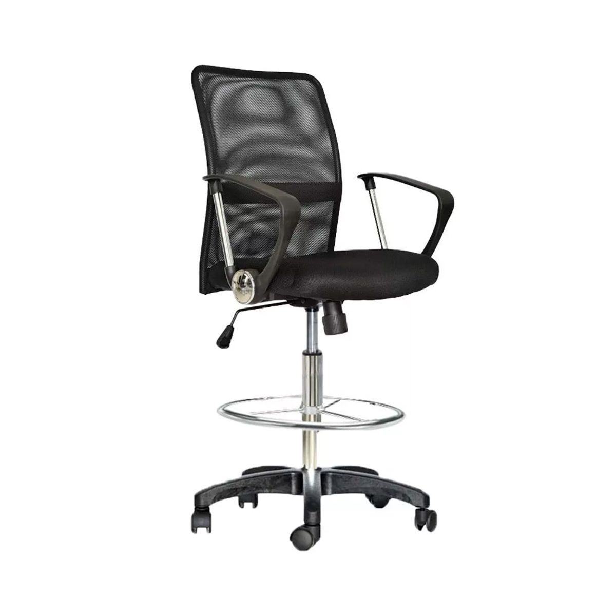 OFIDEAS - Silla Cajera Dubai Brazos Fijos Color Negro Ofideas