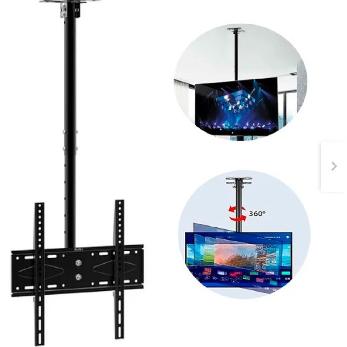 SEISA - Rack De Techo para tv Colgante o Pared de 26 a 60" pulgadas Negro.