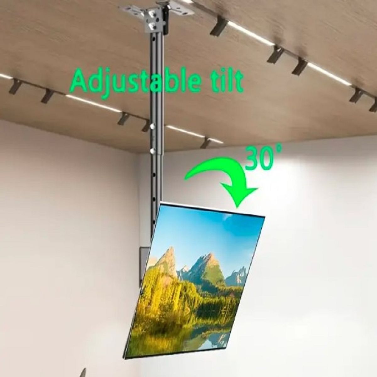 SEISA - Rack De Techo para tv Colgante o Pared de 26 a 60" pulgadas Negro.