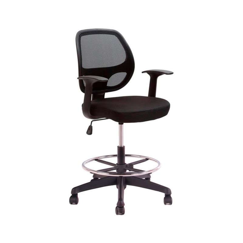 OFIDEAS - Silla Cajera Ergonómica Con Apoyabrazos Malí Negro Ofideas