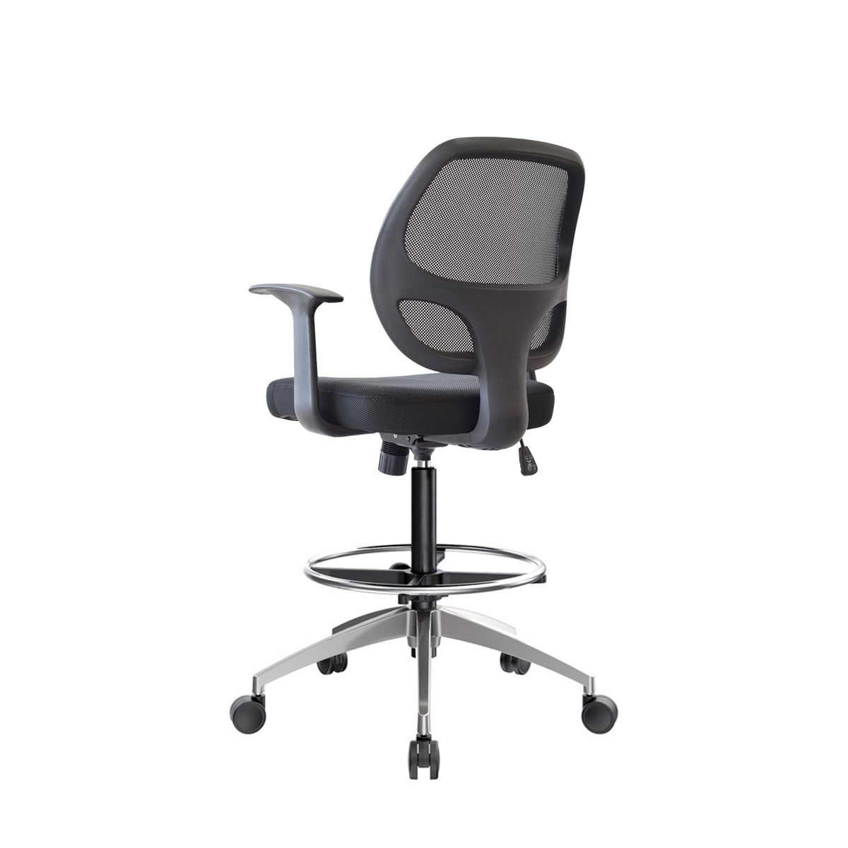 OFIDEAS - Silla Cajera Con Apoyabrazos Malí Base Aluminio Aro Cromo Ofideas