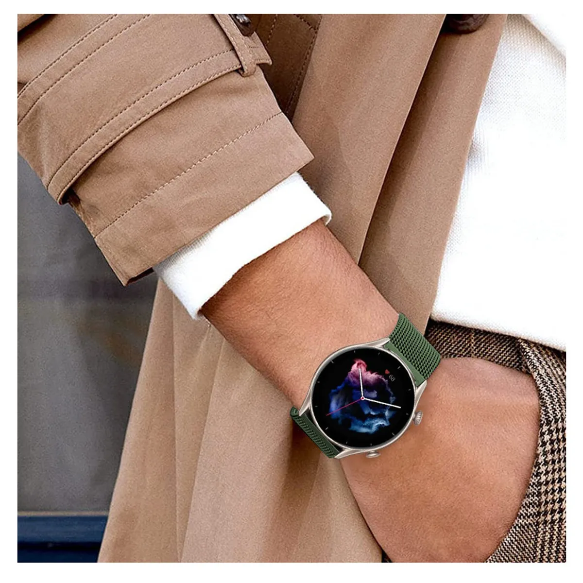 GENERICO - Correa Magnetica Verde Galaxy Watch4 Classic Active Active 2 42 46 mm