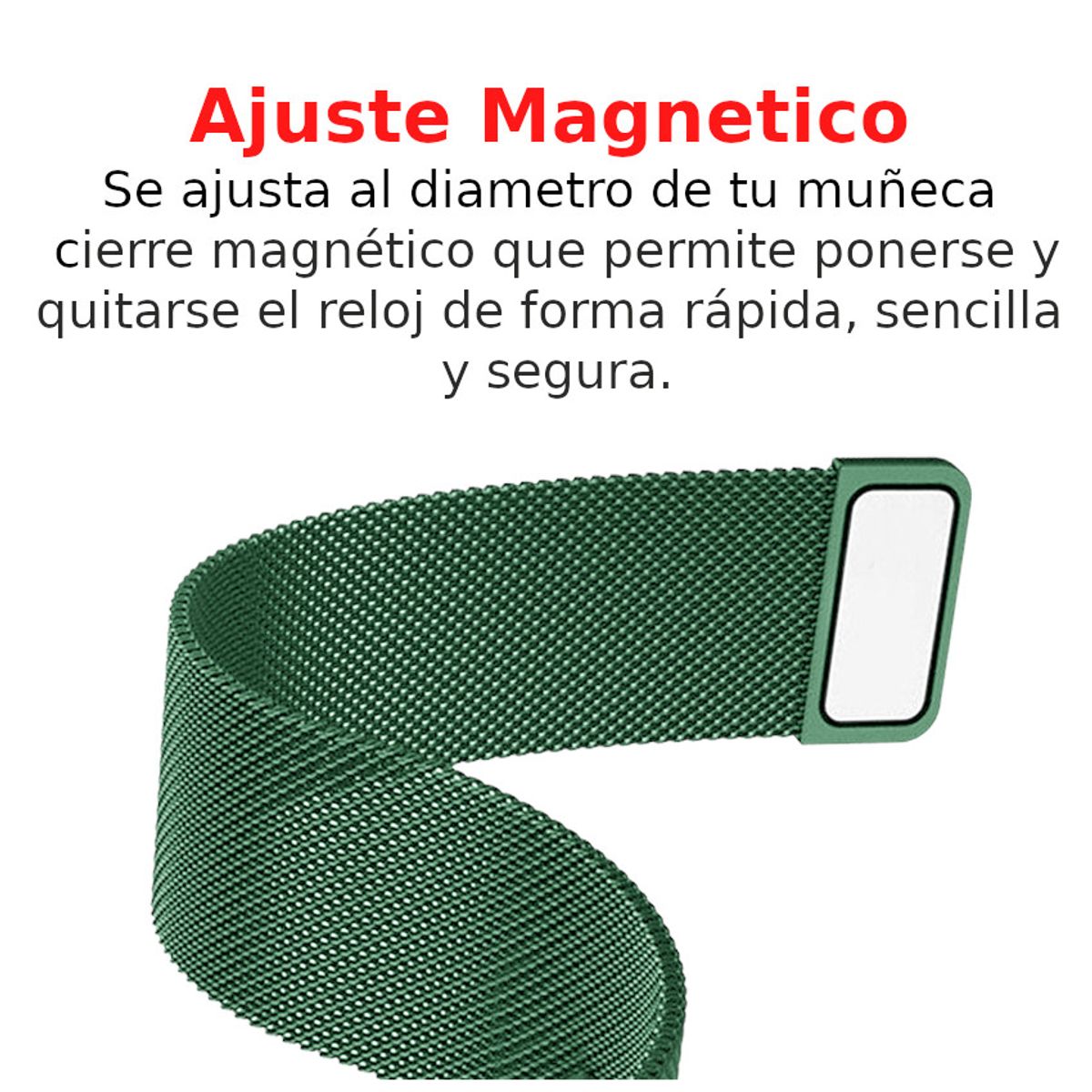 GENERICO - Correa Magnetica Verde Gear Sport Gear S2  S2 Classic​ Active 24044m