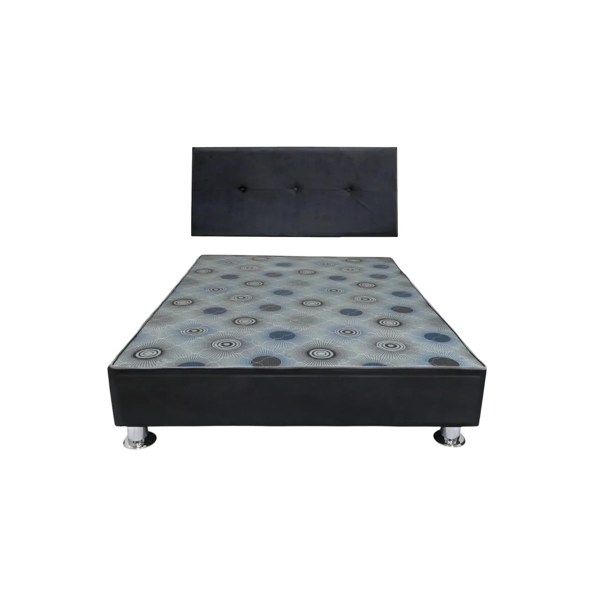 MUEBLES MACRUMO - Cama Box tarima con Cabecera + Sabanera 2Plz