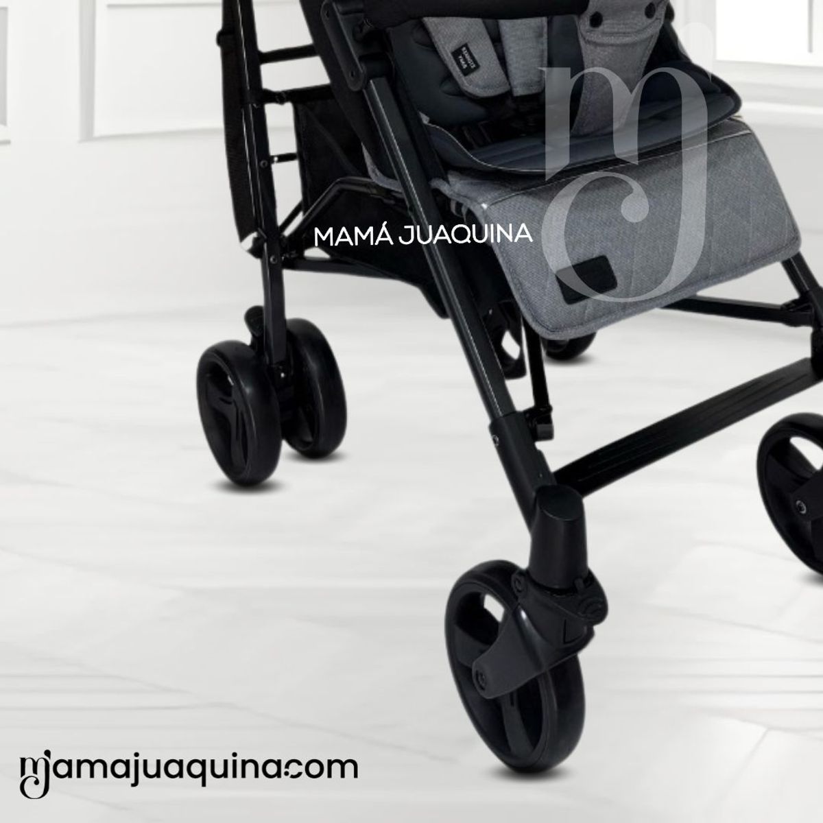 BABY - Coche Bastón de Lujo «AIDEN» Gray