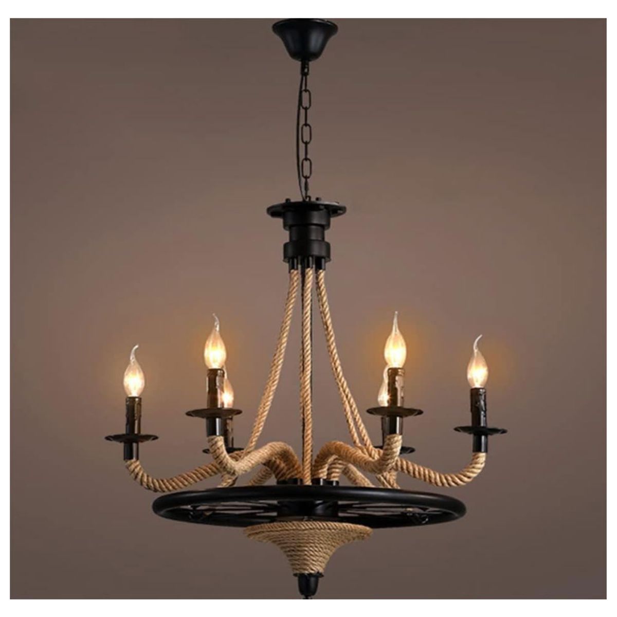 GENERICO - Lámpara Colgante Soga Vintage