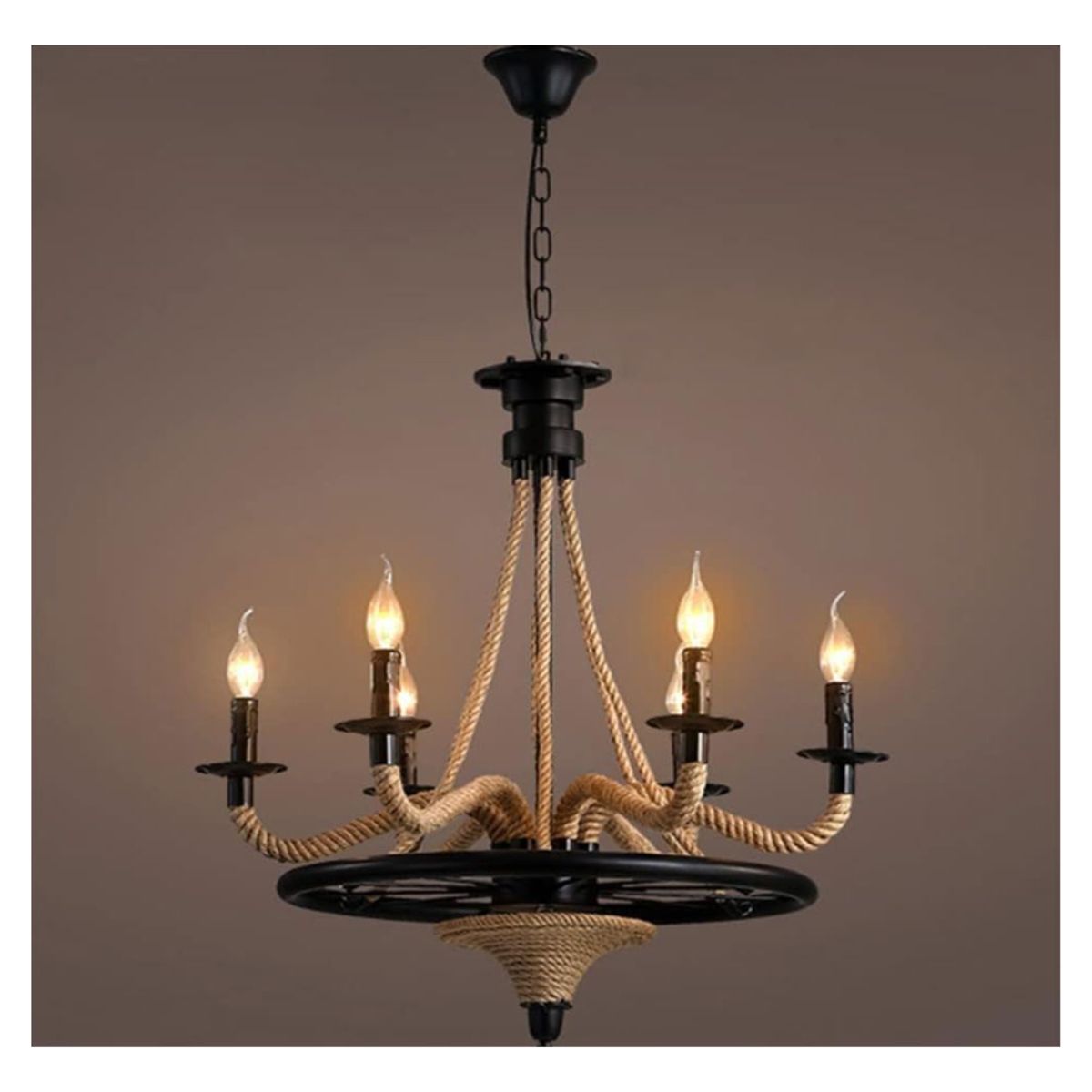 GENERICO - Lámpara Colgante Soga Vintage