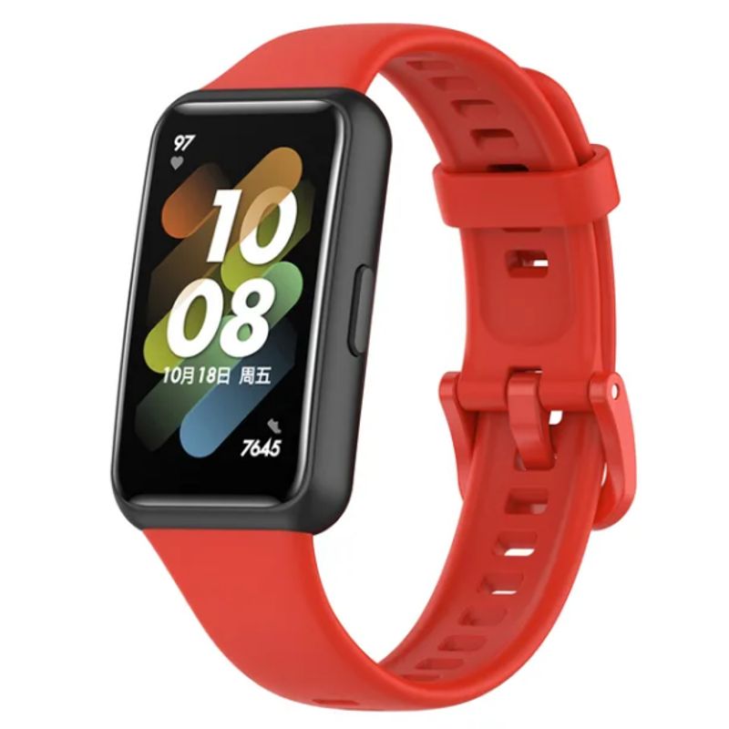 GENERICO - Correa silicona para Smart Watch Honor Band 7 - Rojo