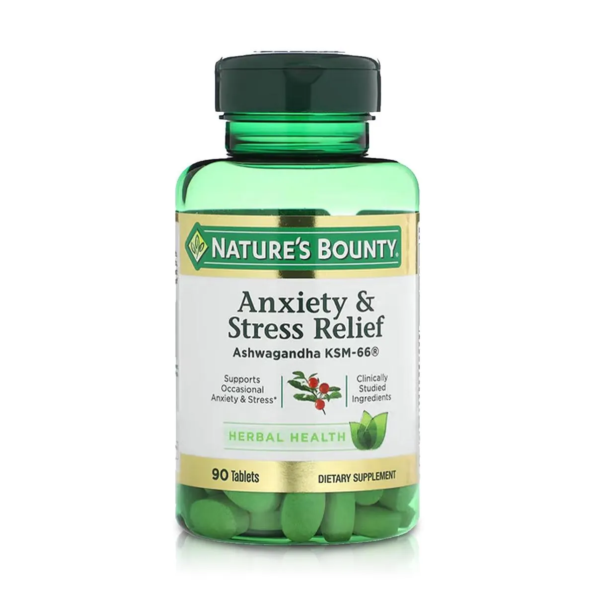 NATURES BOUNTY - Ashwagandha KSM-66 (90 Tabletas) – Nature’s Bounty