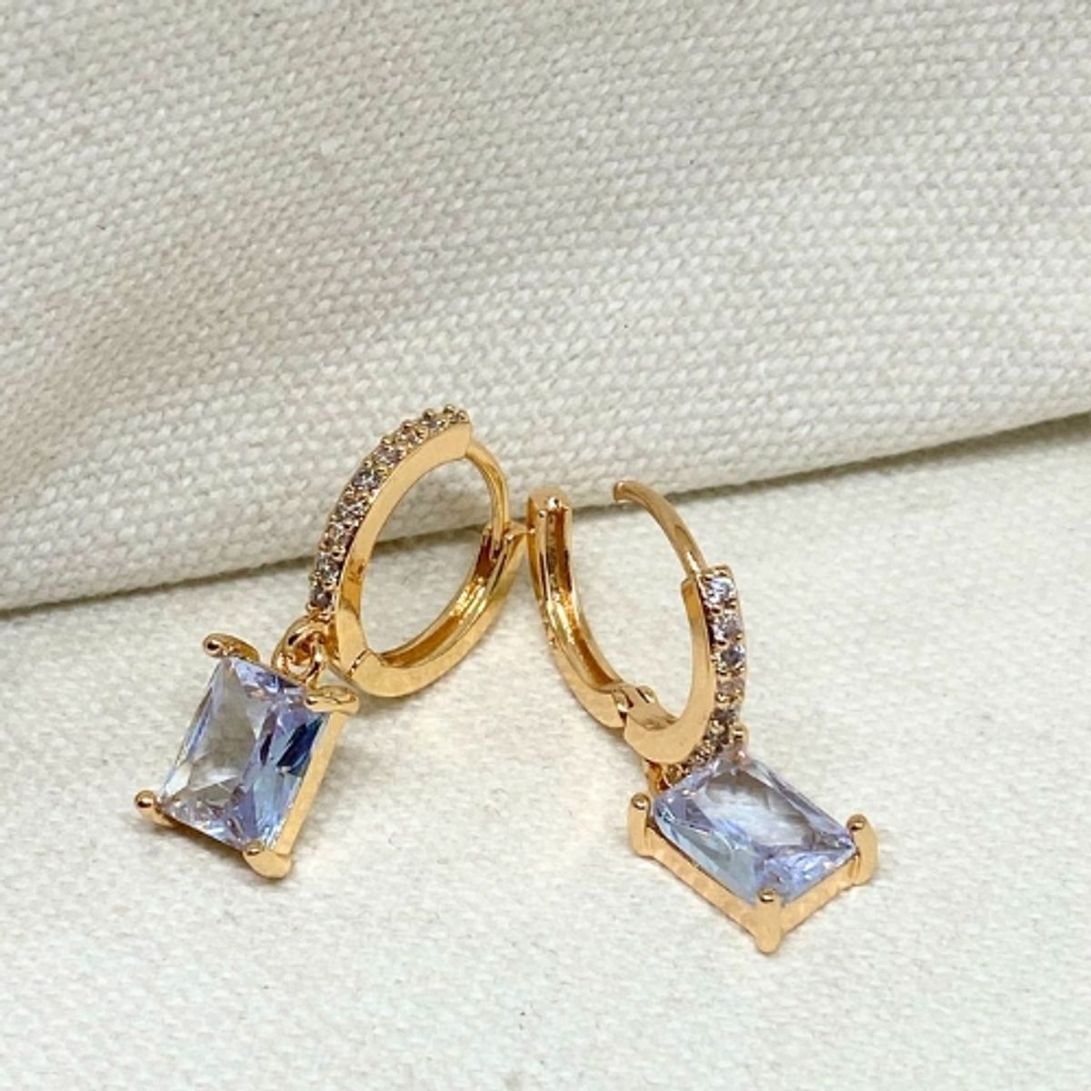 GENERICO - Aretes Piedra cristal Mujer Elegancia