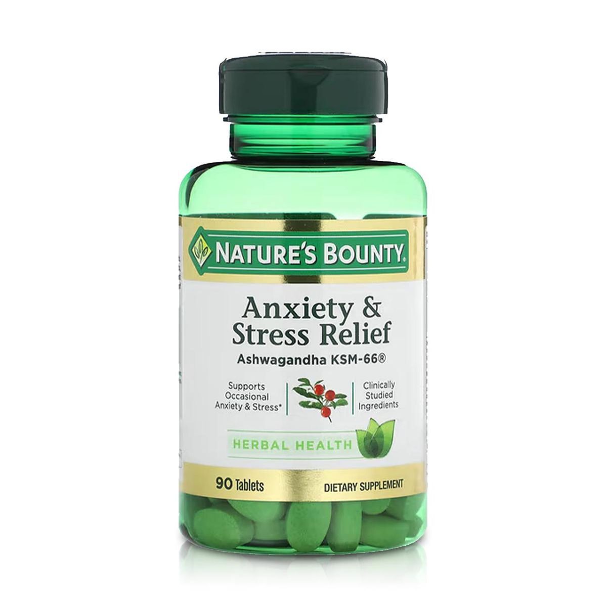 NATURES BOUNTY - Ashwagandha KSM-66 (90 Tabletas) – Nature’s Bounty