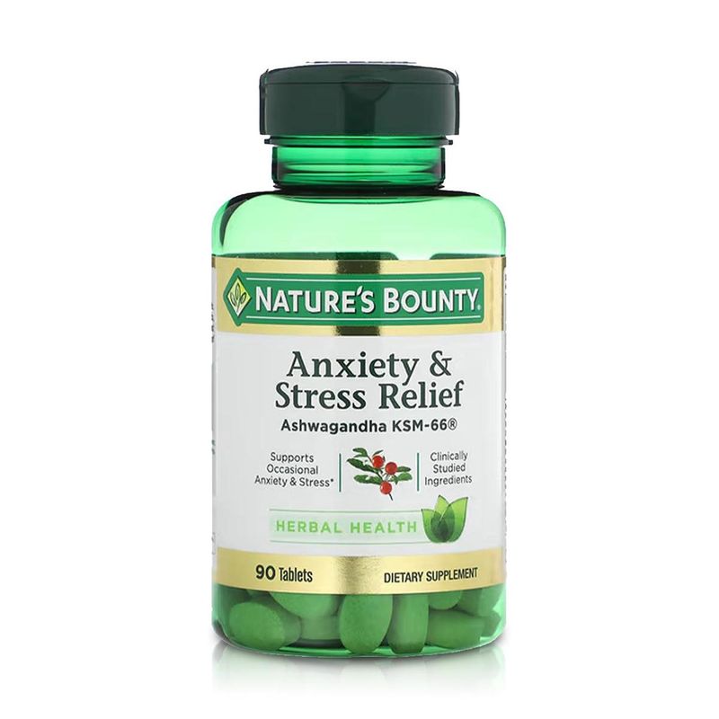 NATURES BOUNTY - Ashwagandha KSM-66 (90 Tabletas) – Nature’s Bounty