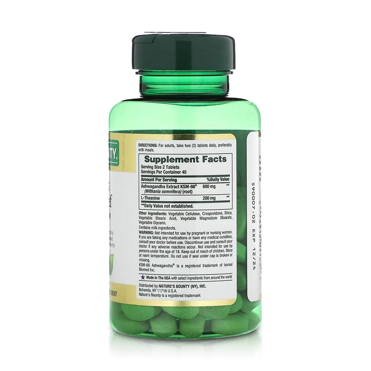 NATURES BOUNTY - Ashwagandha KSM-66 (90 Tabletas) – Nature’s Bounty