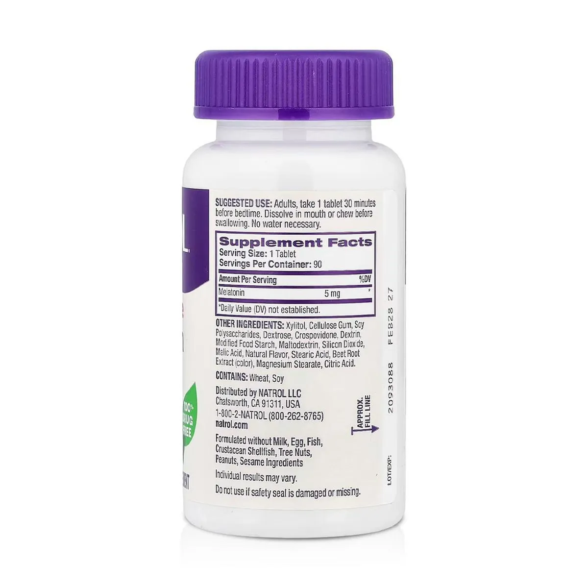 NATROL - Melatonina 5 mg (90 Tabletas) – Natrol