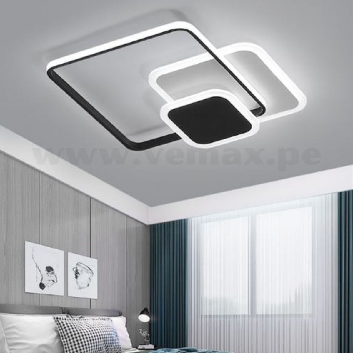 GENERICO - Lámpara de Techo Smart Led Cuadrado