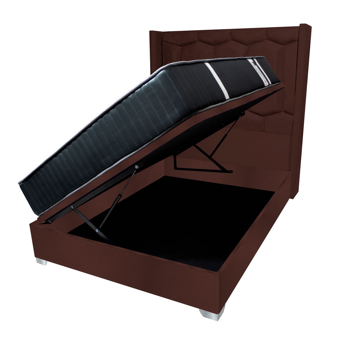 BARAKA HOME - Dormitorio Boxet Neiva 1.5 Plz - Chocolate