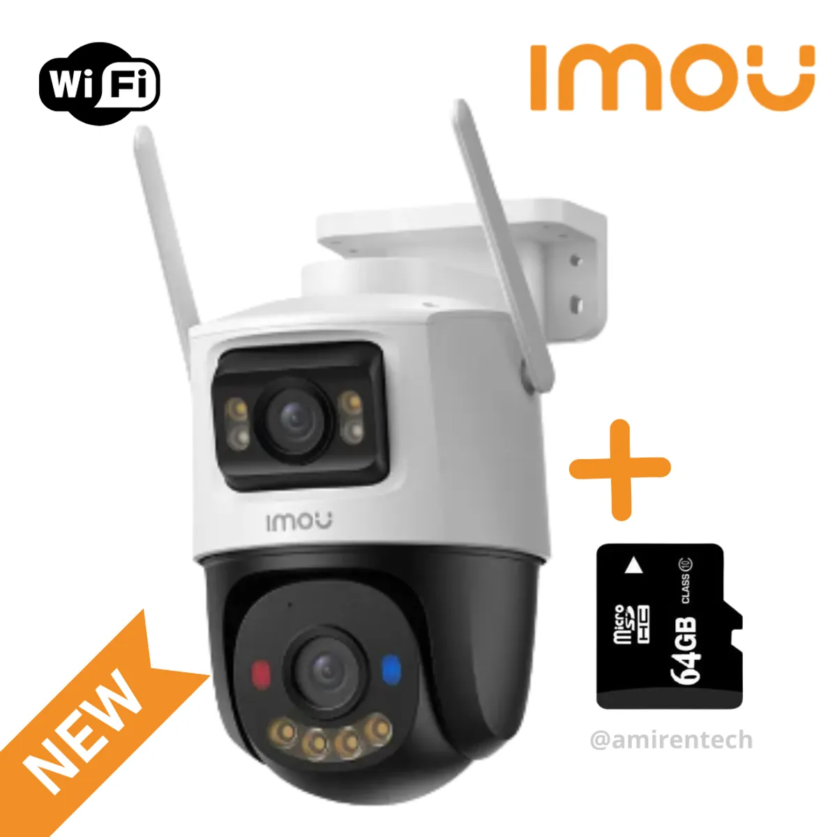 IMOU - Camara de seguridad Exterior IMOU Cruiser Dual 2 -10MP + Memoria de grabacion