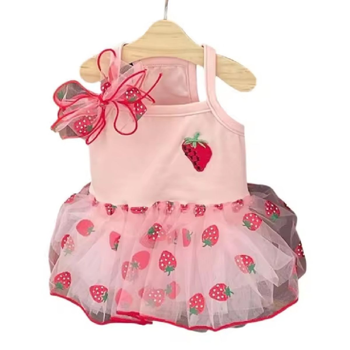 GENERICO - Vestido De Fresa Ropa Disfraz Para Mascotas