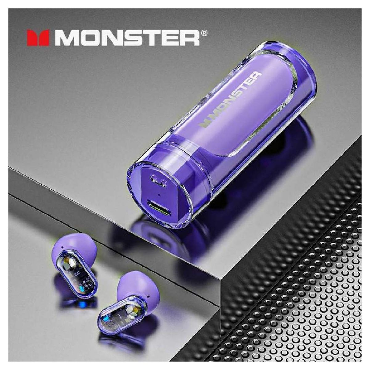 MONSTER - Audífonos Bluetooth Gamer Monster XKT13 Púrpura