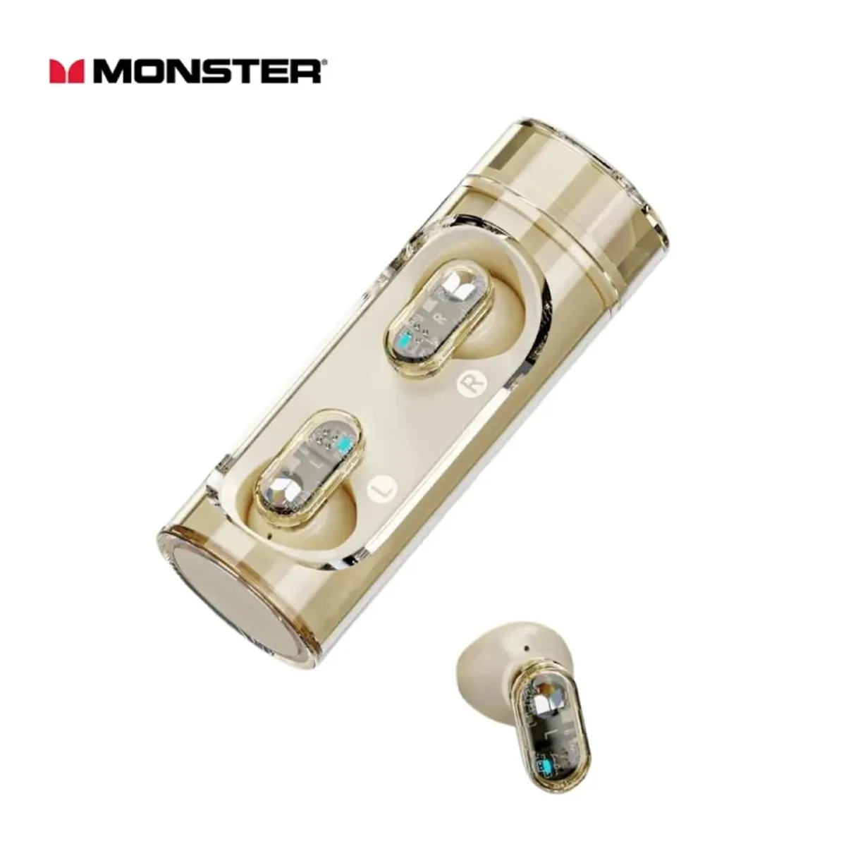MONSTER - Audífonos Bluetooth Gamer Monster XKT13 Ivory