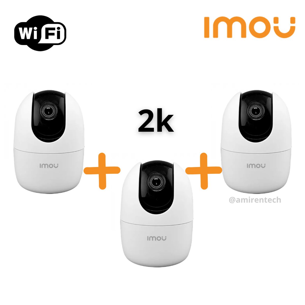 IMOU - Pack de 3 camaras interiores IMOU Ranger2 - 2K